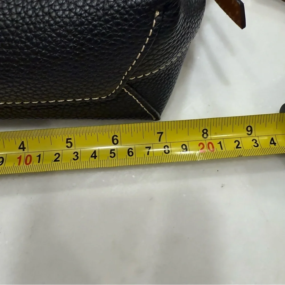 Dooney & Bourke Wexler Navy Pebbled Leather Crossbody Saddle Bag  PRISTINE!